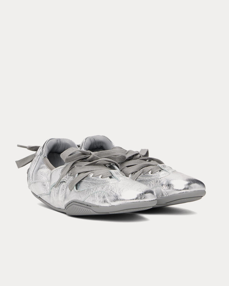 Acne Studios Ballerina Lace-Up Silver / Grey Slip On Shoes - 3