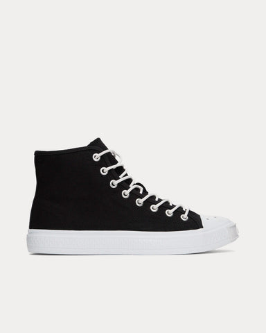 Acne Studios Ballow Tag Canvas Black / Off-White High Top Sneakers