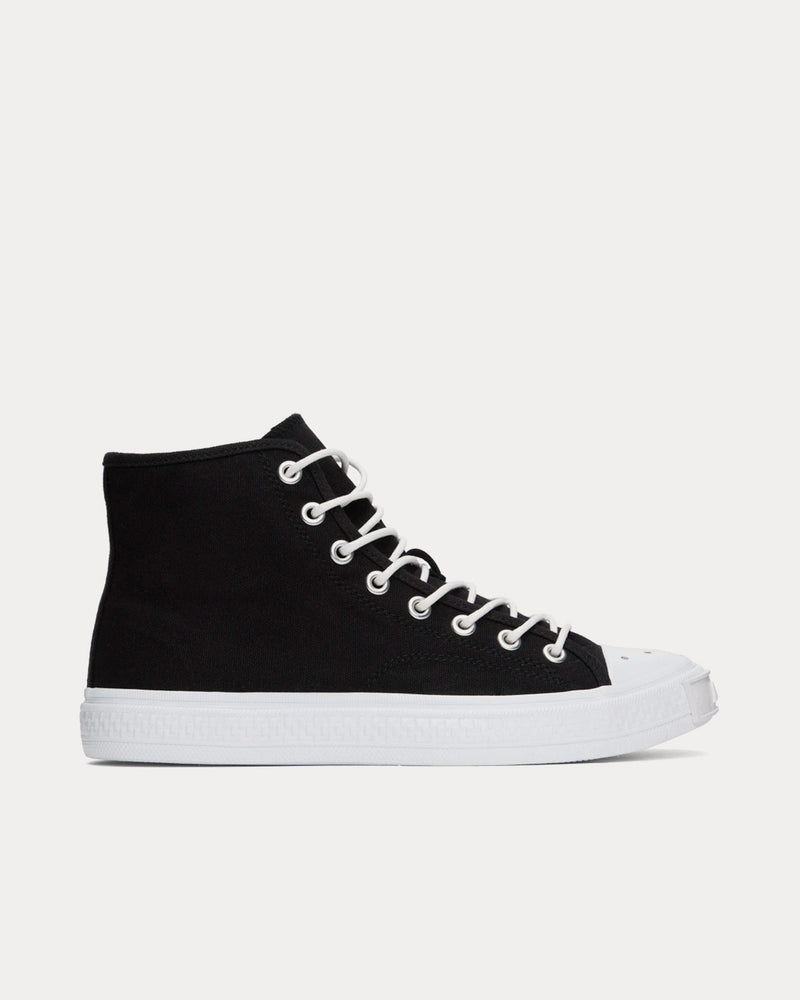 Acne Studios Ballow Tag Canvas Black / Off-White High Top Sneakers - 1