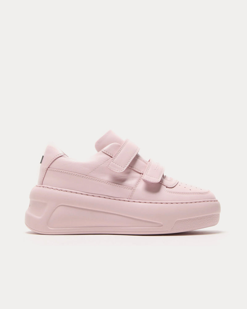 Acne Studios Steffey U Friend Raise Platform Velcro Strap Pastel Pink Low Top Sneakers - 1