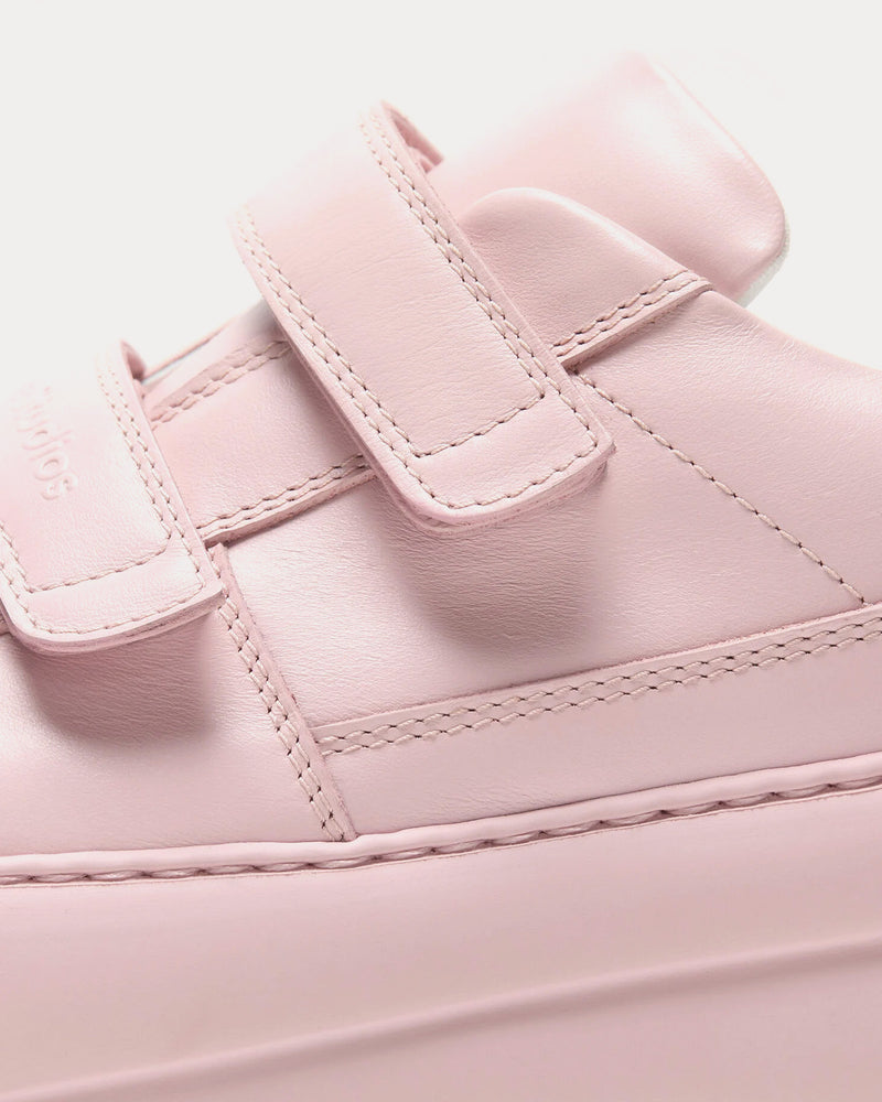 Acne Studios Steffey U Friend Raise Platform Velcro Strap Pastel Pink Low Top Sneakers - 3