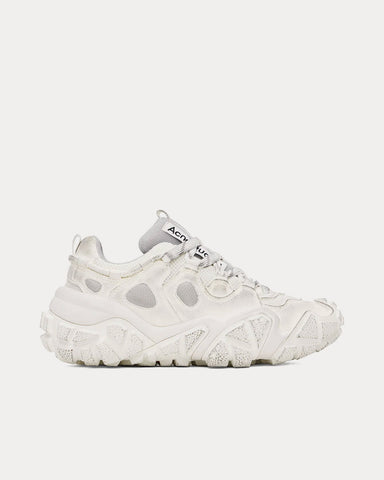 Acne Studios Boltzer Tumbled Chunky Mesh White Low Top Sneakers