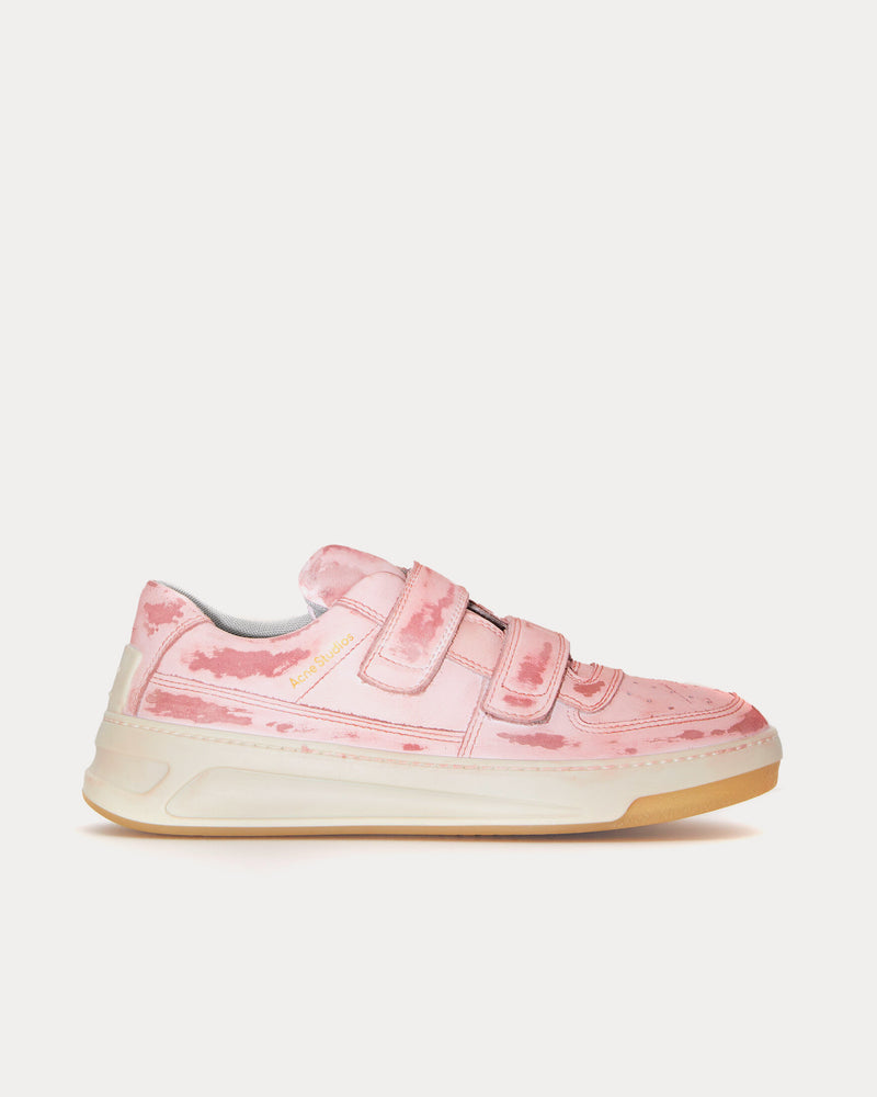 Acne Studios Steffey Cities Velcro Strap Antique Pink Low Top Sneakers - 1