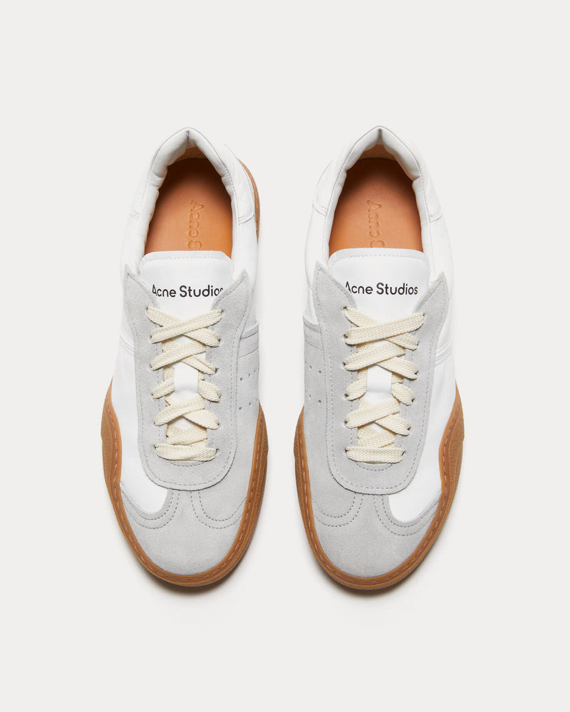 Acne Studios Bars Lace-Up White / Brown Low Top Sneakers - 2