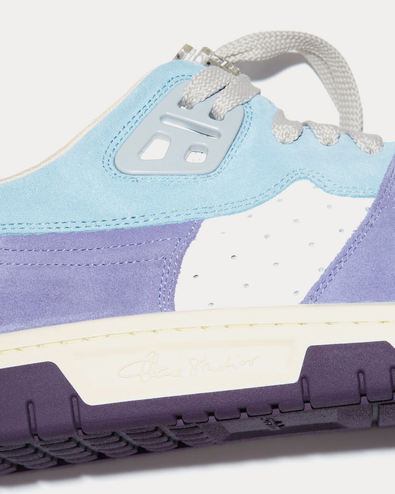 Acne Studios Basketball Leather Blue / Purple / White Low Top Sneakers - 2