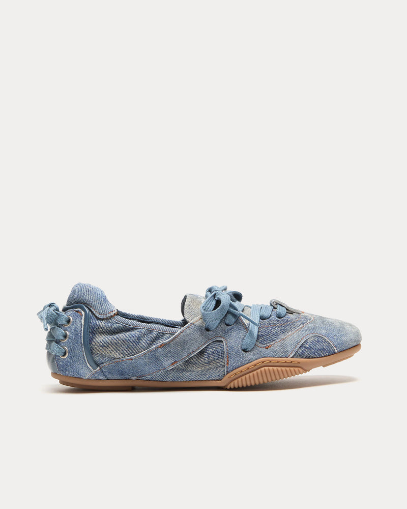 Acne Studios Ballerina Lace-Up Blue Slip On Shoes - 1