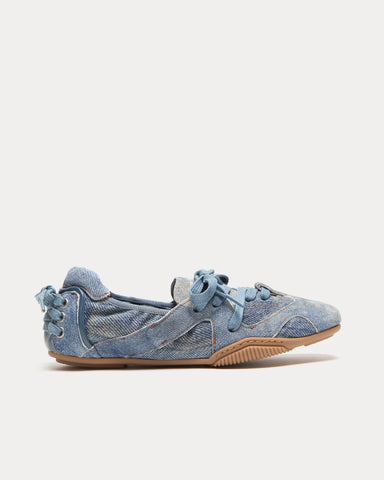 Acne Studios Ballerina Lace-Up Blue Slip On Shoes