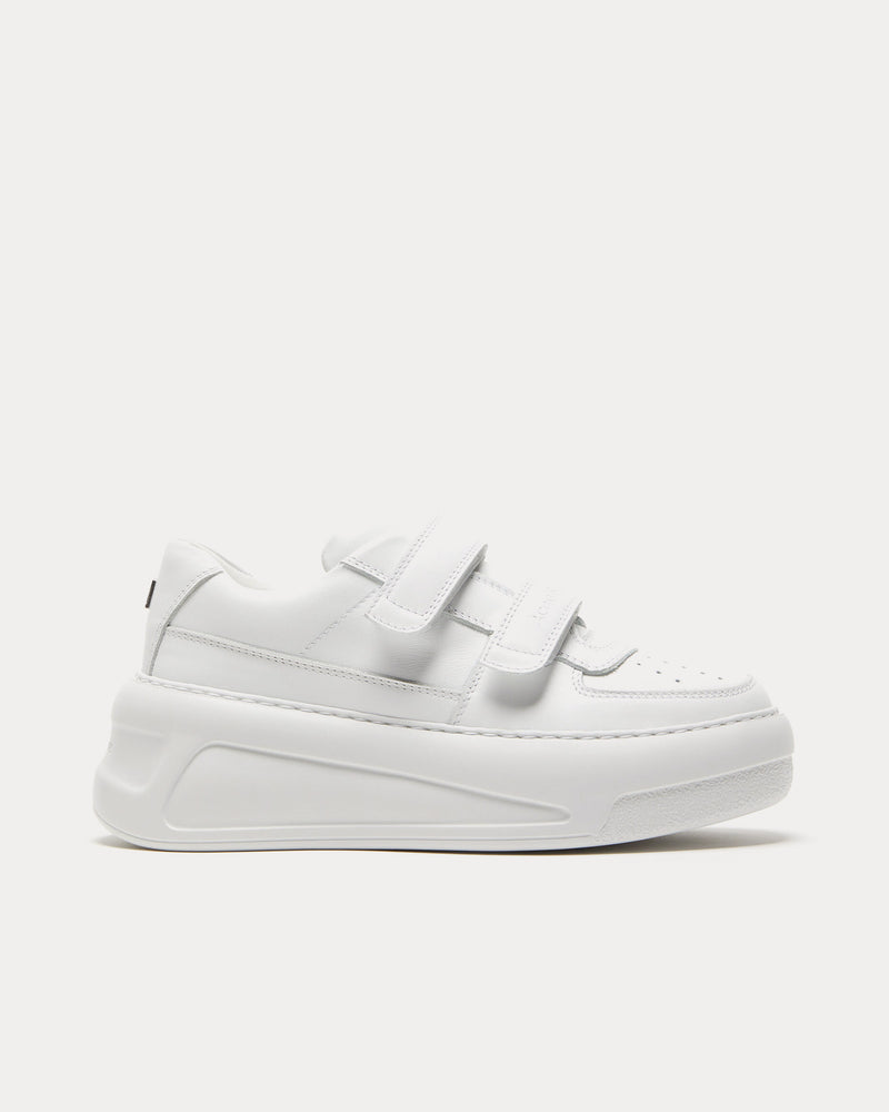 Acne Studios Steffey U Friend Raise Platform Velcro Strap Optic White / Optic White Low Top Sneakers - 1