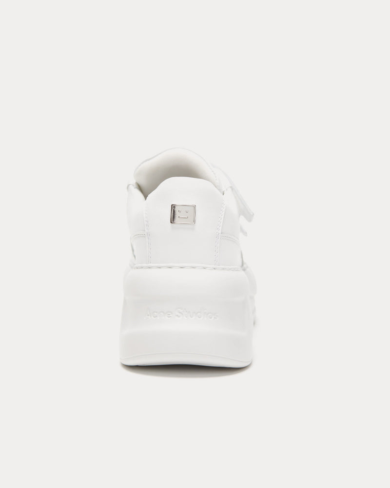 Acne Studios Steffey U Friend Raise Platform Velcro Strap Optic White / Optic White Low Top Sneakers - 3