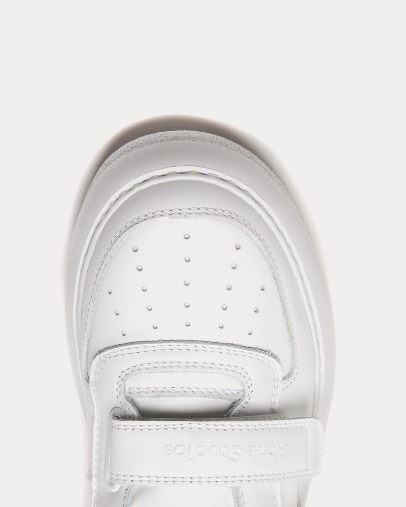 Acne Studios Steffey U Friend Raise Platform Velcro Strap Optic White / Optic White Low Top Sneakers - 4