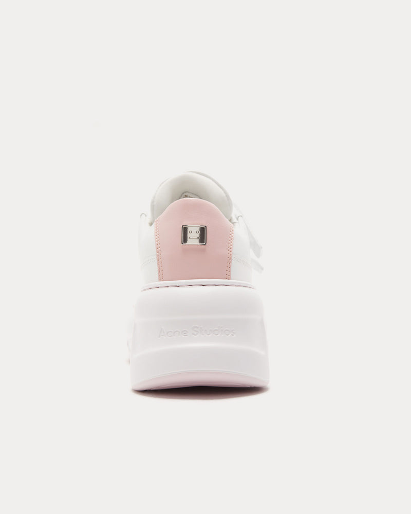 Acne Studios Steffey U Friend Raise Platform Velcro Strap Optic White / Pink Low Top Sneakers - 3