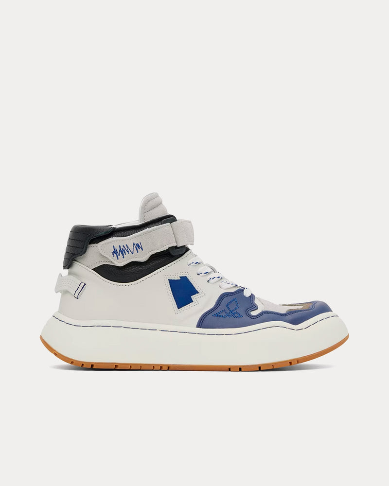 Ader Error Log Khalif White / Blue Low Top Sneakers - 1