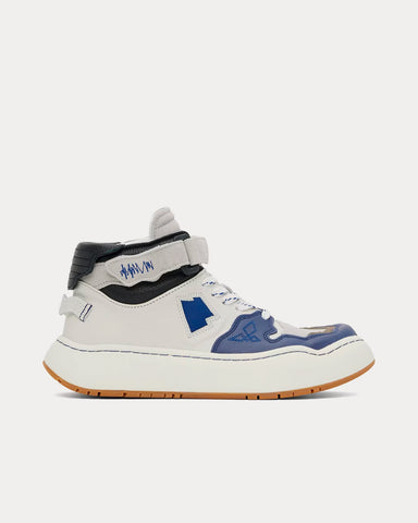 Ader Error Log Khalif White / Blue Low Top Sneakers