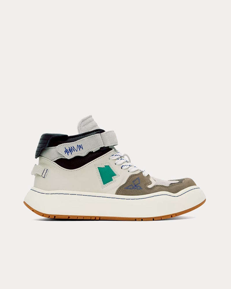 Ader Error Log Khalif Grey / Green Low Top Sneakers - 1