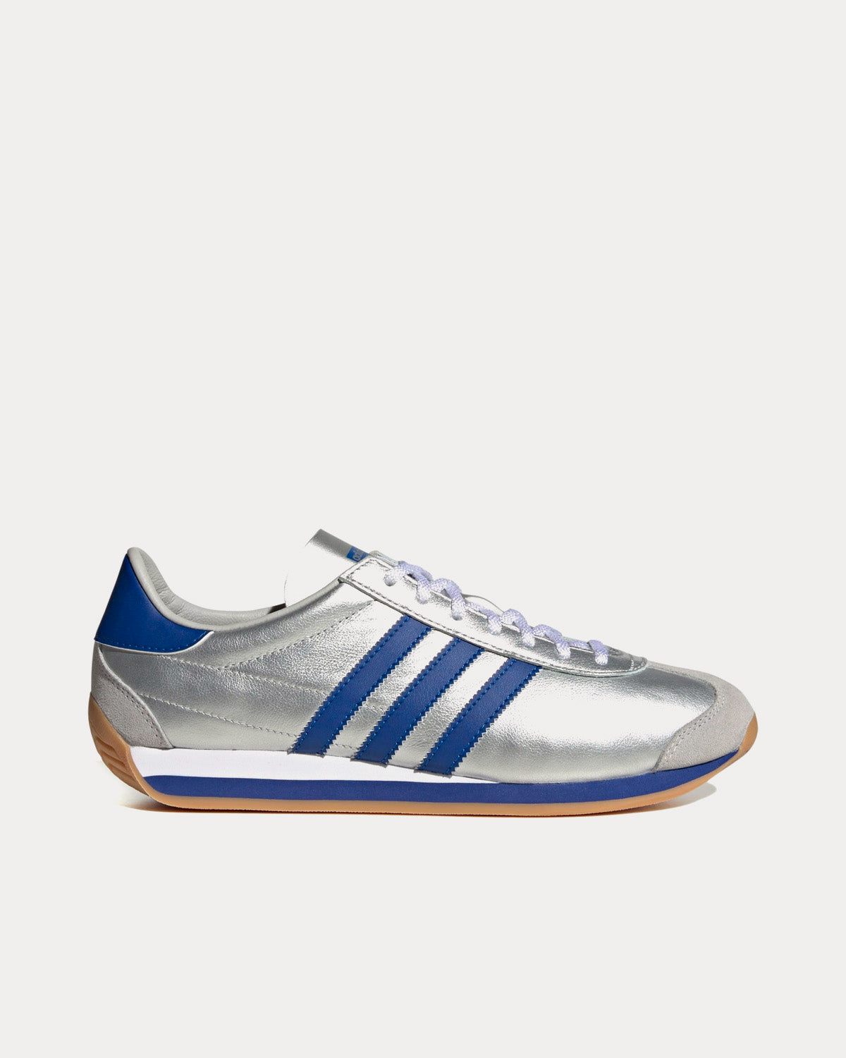 Adidas Country OG Matte Silver / Bright Blue / Cloud White Low Top Sneakers - 1