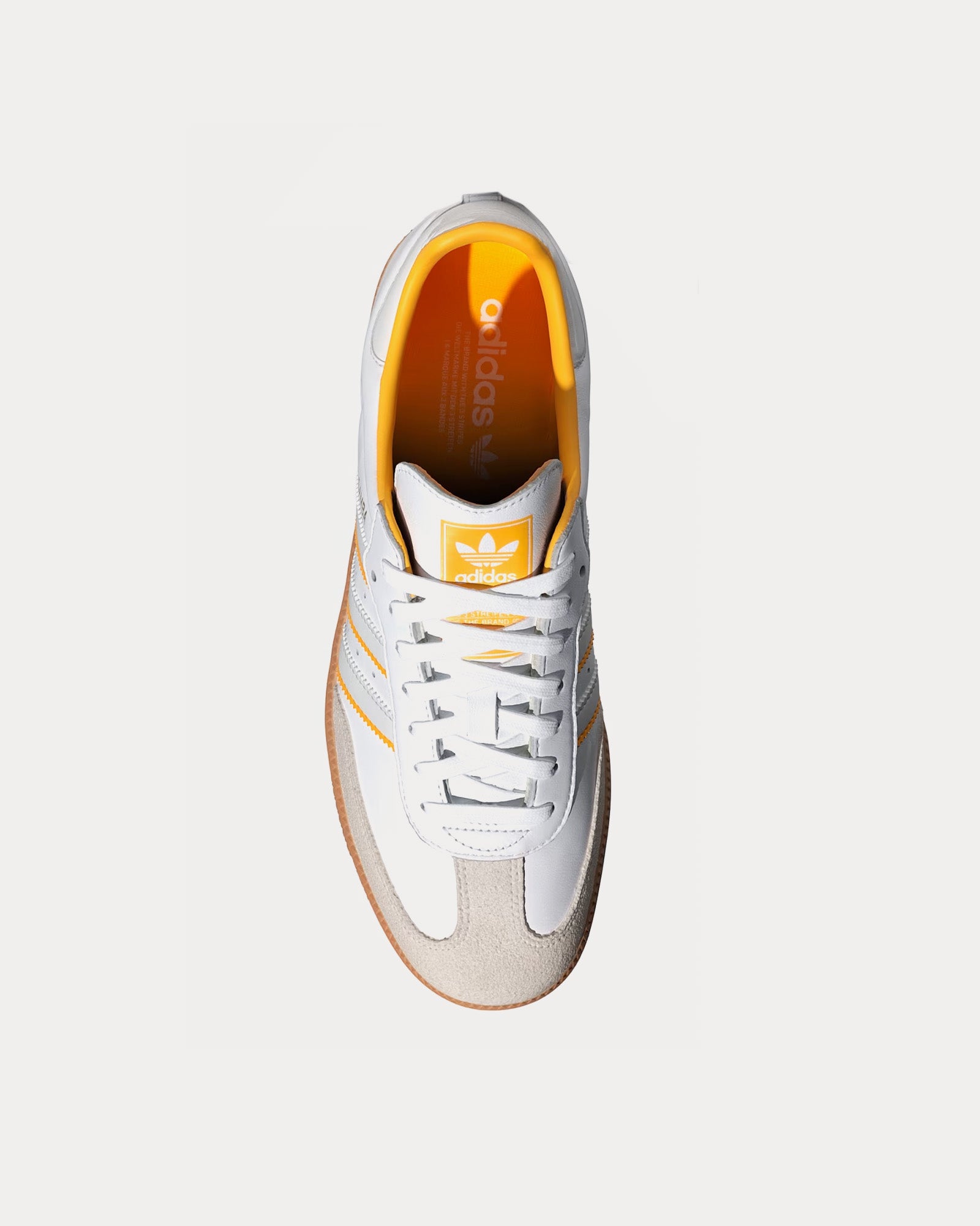 Adidas Samba OG Cloud White / Off White / Crew Yellow Low Top Sneakers - 2