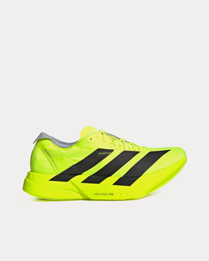 Adidas Adizero Adios Pro 4 Lucid Lemon / Core Black / Halo Silver Running Shoes - 1