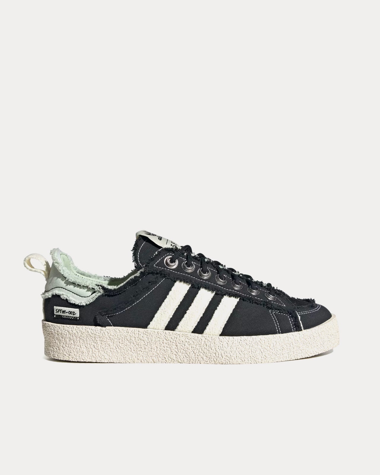 Adidas x Song for the Mute - Unisex Campus 80s Core Black / Cream White /  Linen Green Low Top Sneakers