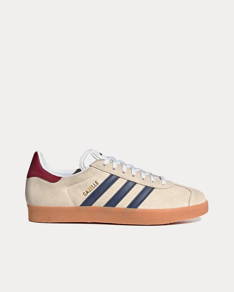 Adidas Gazelle Off White / Dark Blue / Collegiate Burgundy Low Top ...