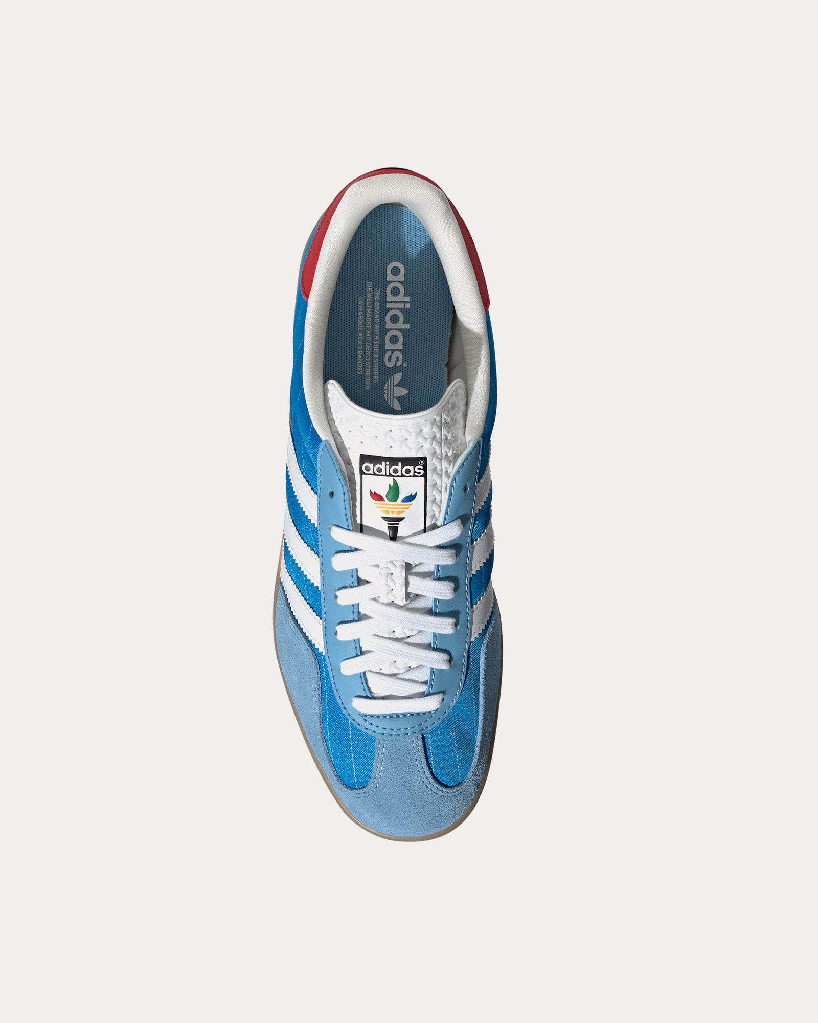 Adidas Gazelle Indoor Blue / Bright Blue / White / Gum Low Top Sneakers - 2