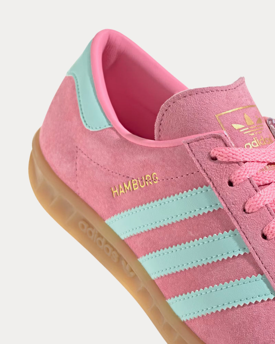 Adidas Hamburg 24 Bliss Pink / Semi Flash Aqua / Gum Low Top Sneakers ...