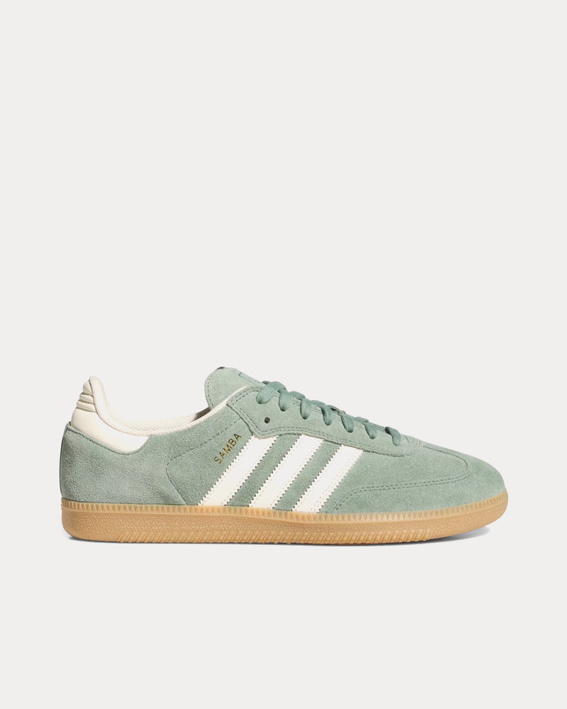 Adidas Samba Silver Green / Wonder White / Gold Metallic Low Top Sneakers - 1