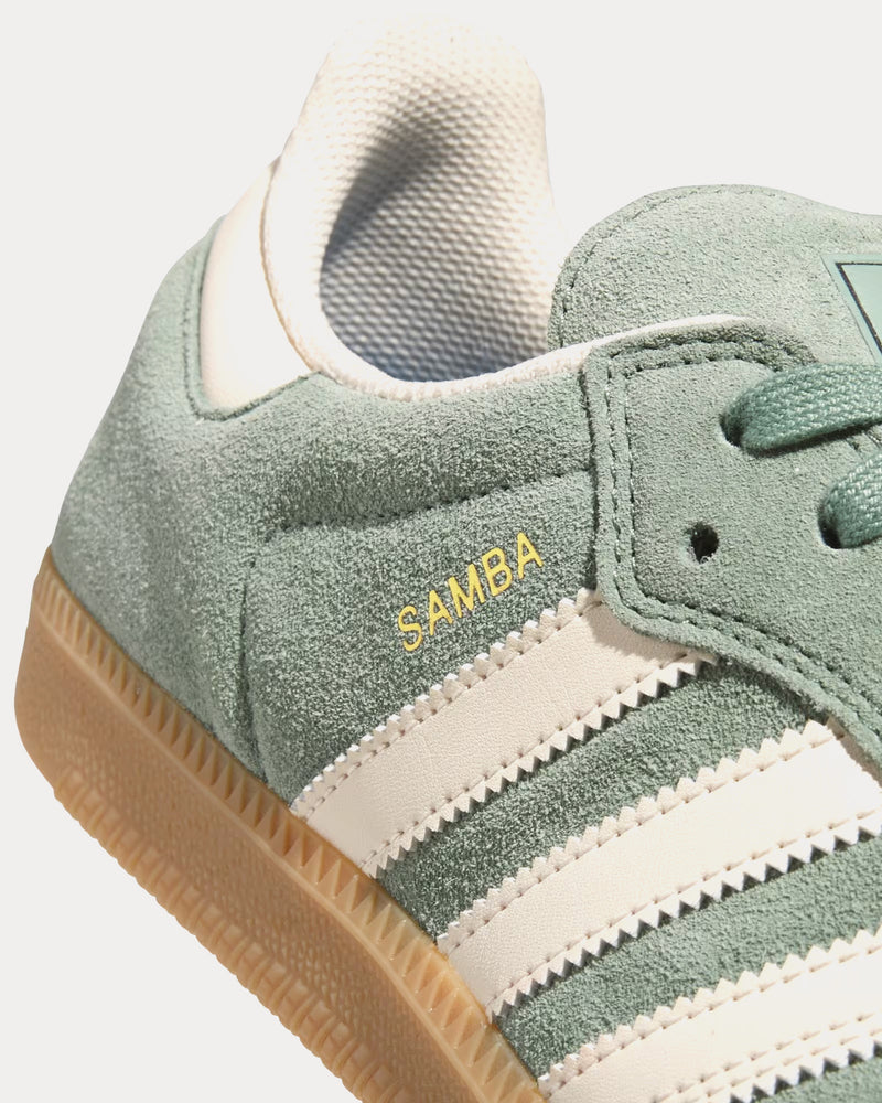 Adidas Samba Silver Green / Wonder White / Gold Metallic Low Top Sneakers - 4