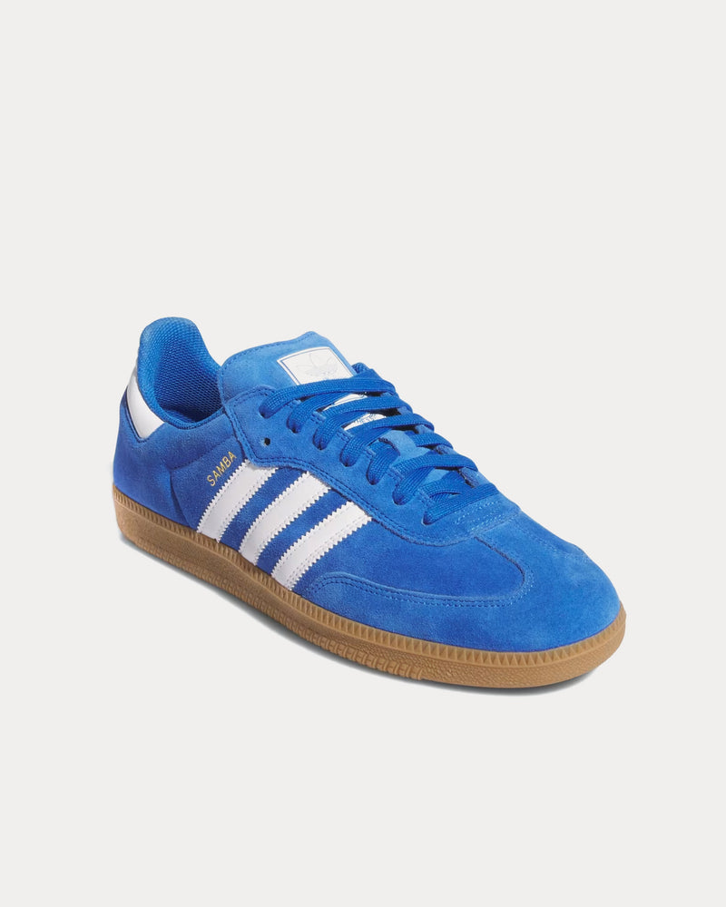 Adidas Samba ADV Blue Bird / Cloud White / Gold Metallic Low Top Sneakers - 3