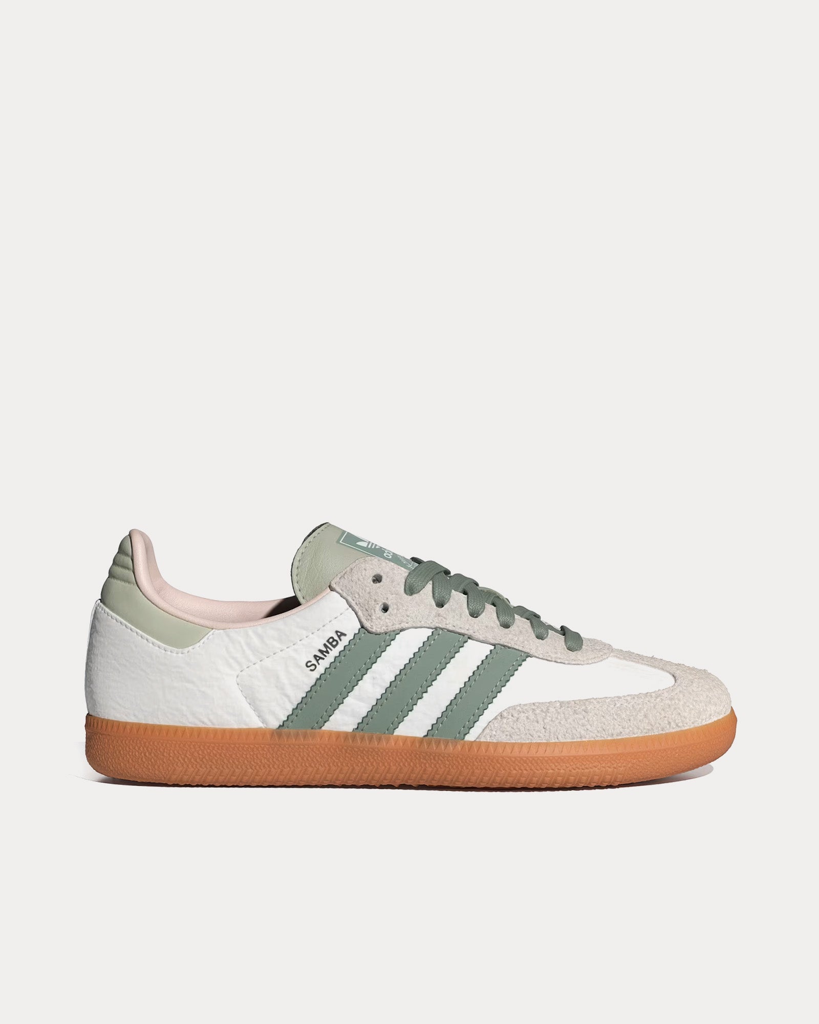 Adidas Samba OG Cloud White / Silver Green / Putty Mauve Low Top Sneakers - 1