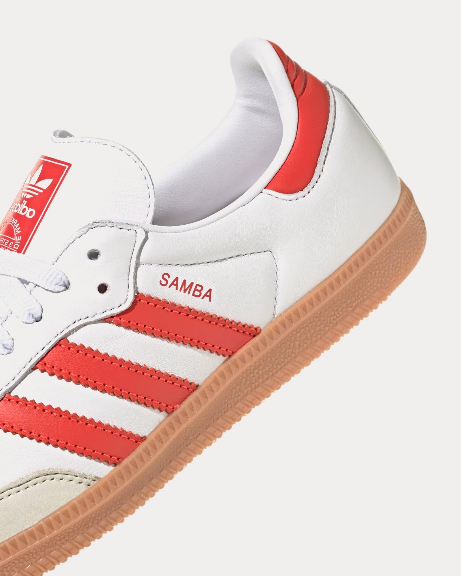 Adidas Samba OG Cloud White / Solar Red / Off White Low Top Sneakers - 2