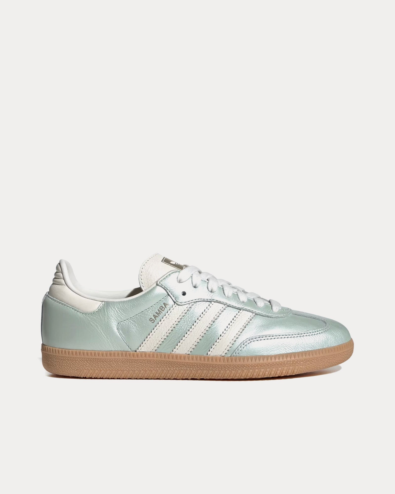 Adidas Samba OG Linen Green Met. / Off White / Cyber Metallic Low Top Sneakers - 1