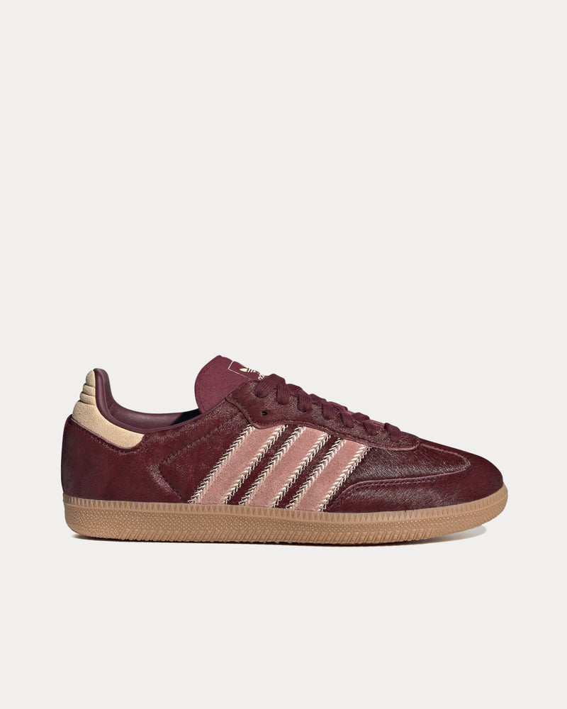 Adidas Samba OG 'Pony' Sand Strata / Maroon / Warm Clay Low Top Sneakers - 1