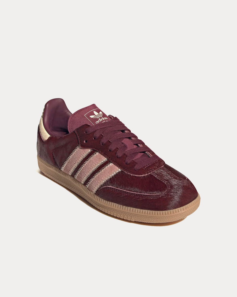 Adidas Samba OG 'Pony' Sand Strata / Maroon / Warm Clay Low Top Sneakers - 3