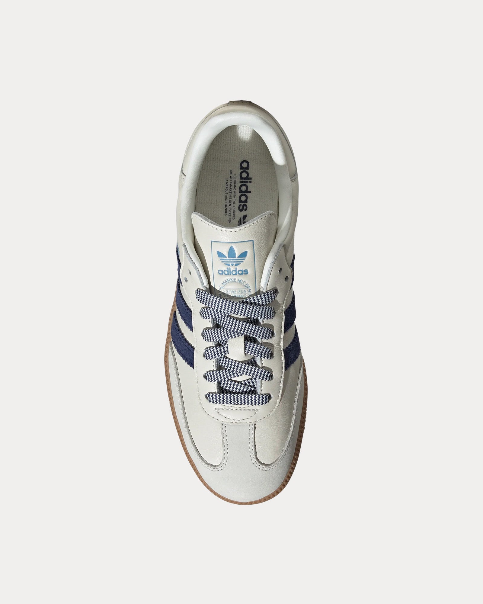 Adidas Samba OG White / Off White / Dark Blue Low Top Sneakers - 2