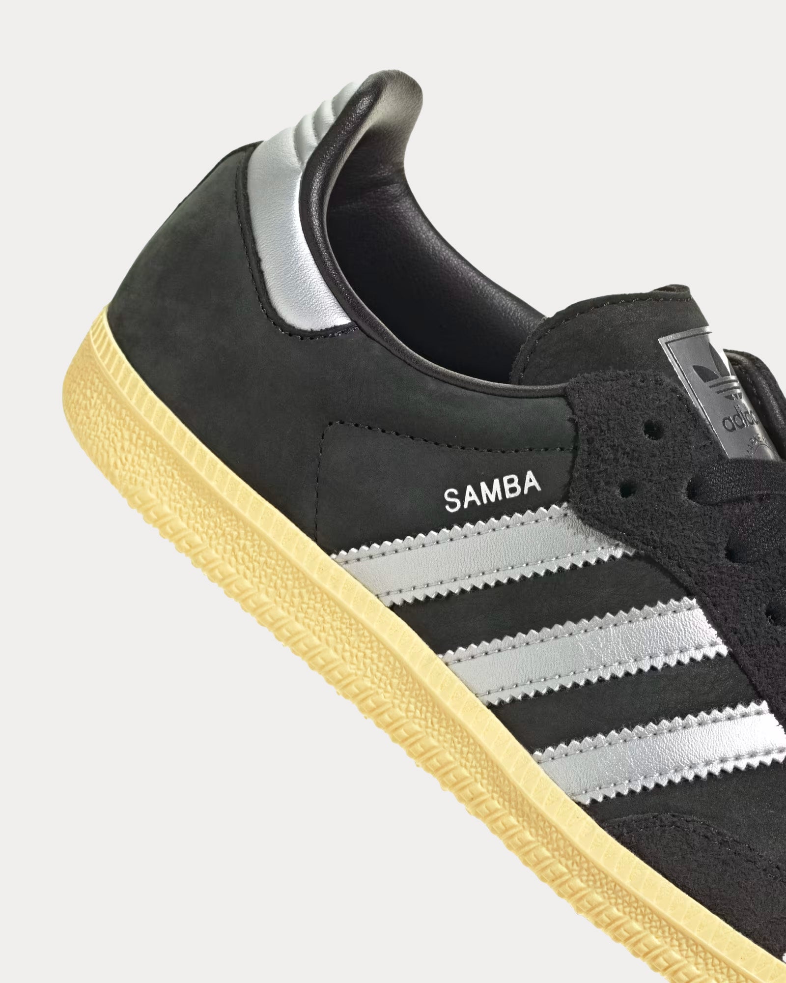 Adidas Samba OG Core Black Matte Silver Almost Yellow Low Top Sneakers Sneak in Peace