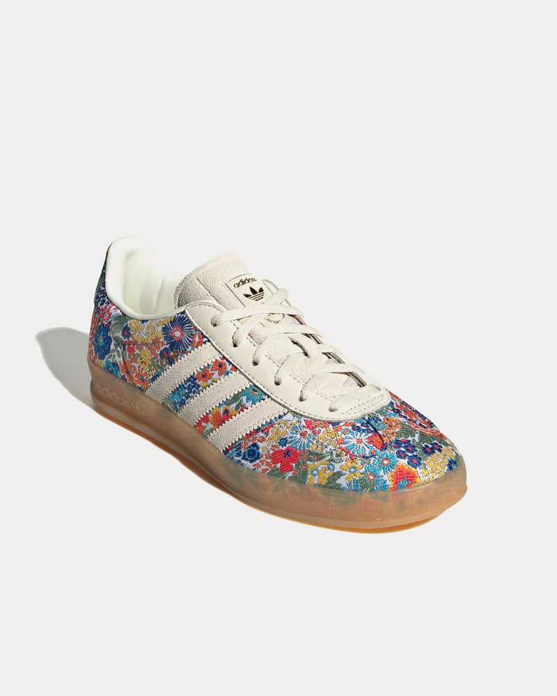 Adidas x Liberty Gazelle Indoor Liberty London Print Off White / Gum / Collegiate Green Low Top Sneakers - 3