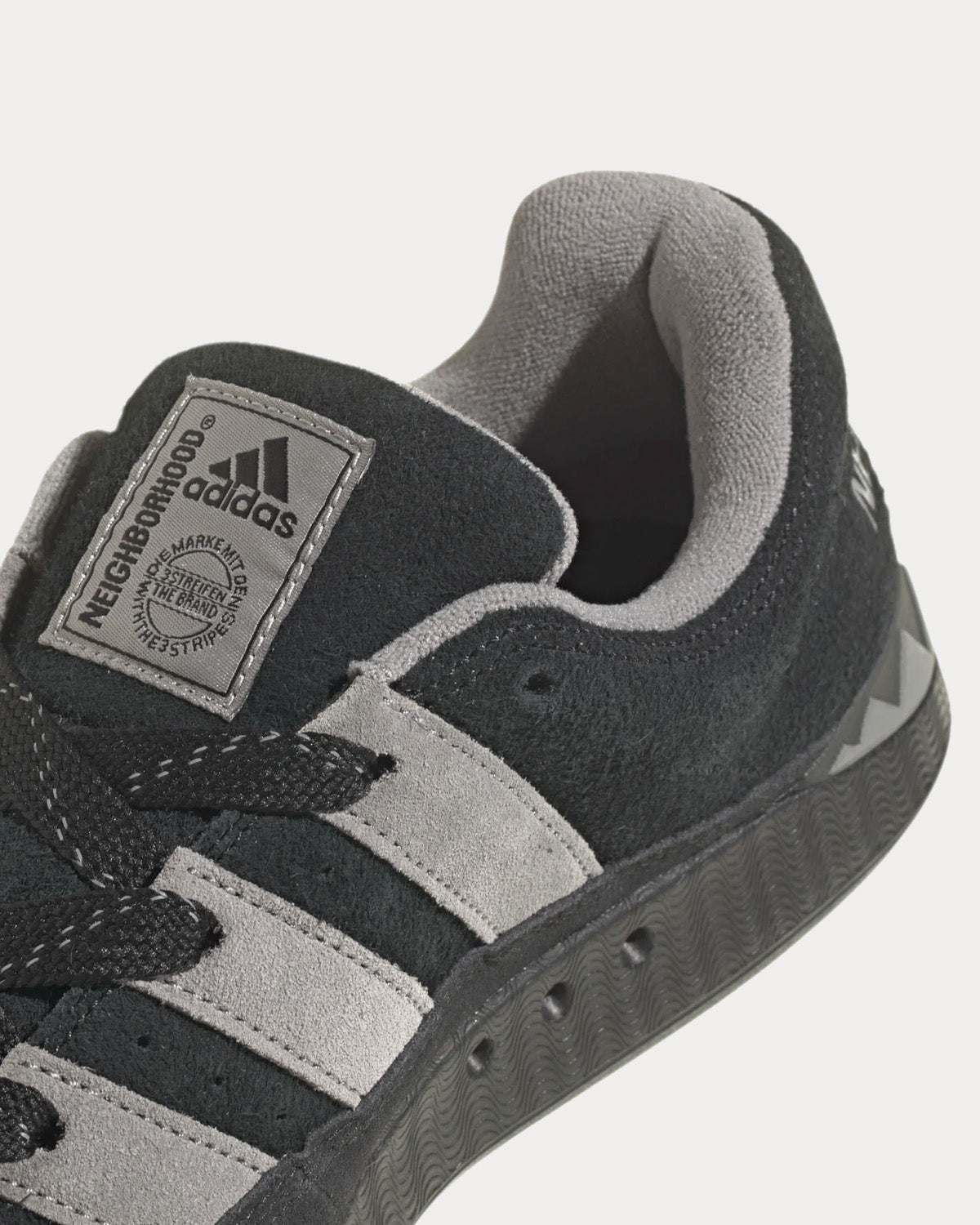 Adidas x Neighborhood Adimatic Core Black / Charcoal Solid Grey / Dgh Solid Grey Low Top Sneakers - 3