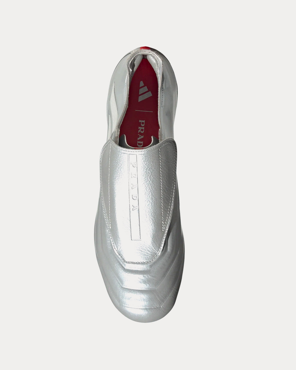 Adidas x Prada Copa Pure Luxury.1 Firm Ground Silver Metallic / Clear Grey / Red Football Boots - 2