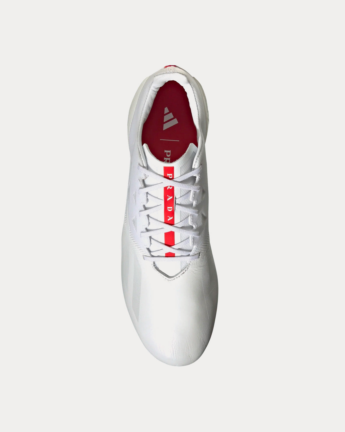 Adidas x Prada X Crazyfast Luxury.1 Firm Ground Silver Metallic / Clear Grey / Red Football Boots - 2