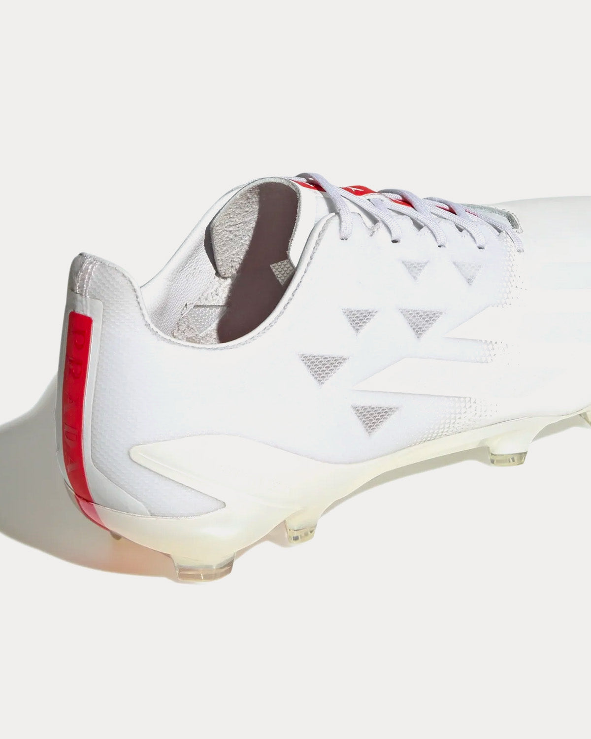 Adidas x Prada X Crazyfast Luxury.1 Firm Ground Silver Metallic / Clear Grey / Red Football Boots - 4