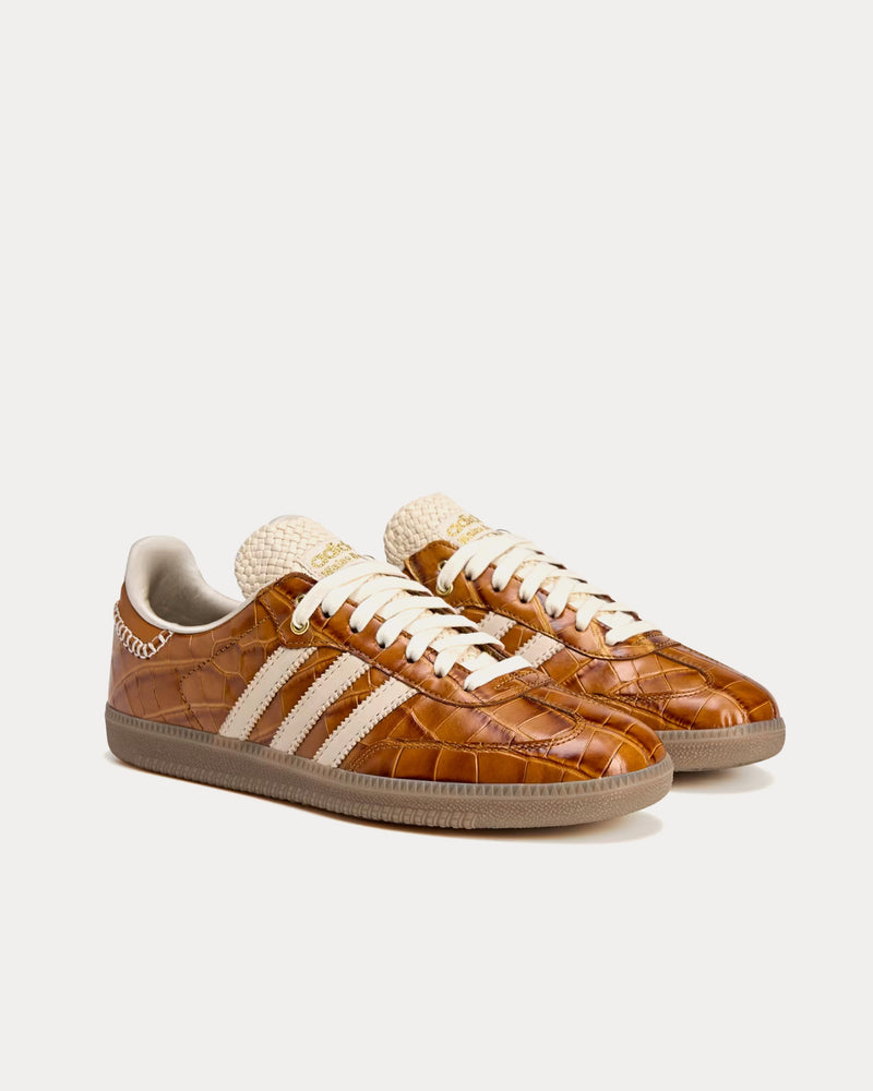 Adidas x Wales Bonner Samba Supplier Colour / Wonder White / Night Brown Low Top Sneakers - 3