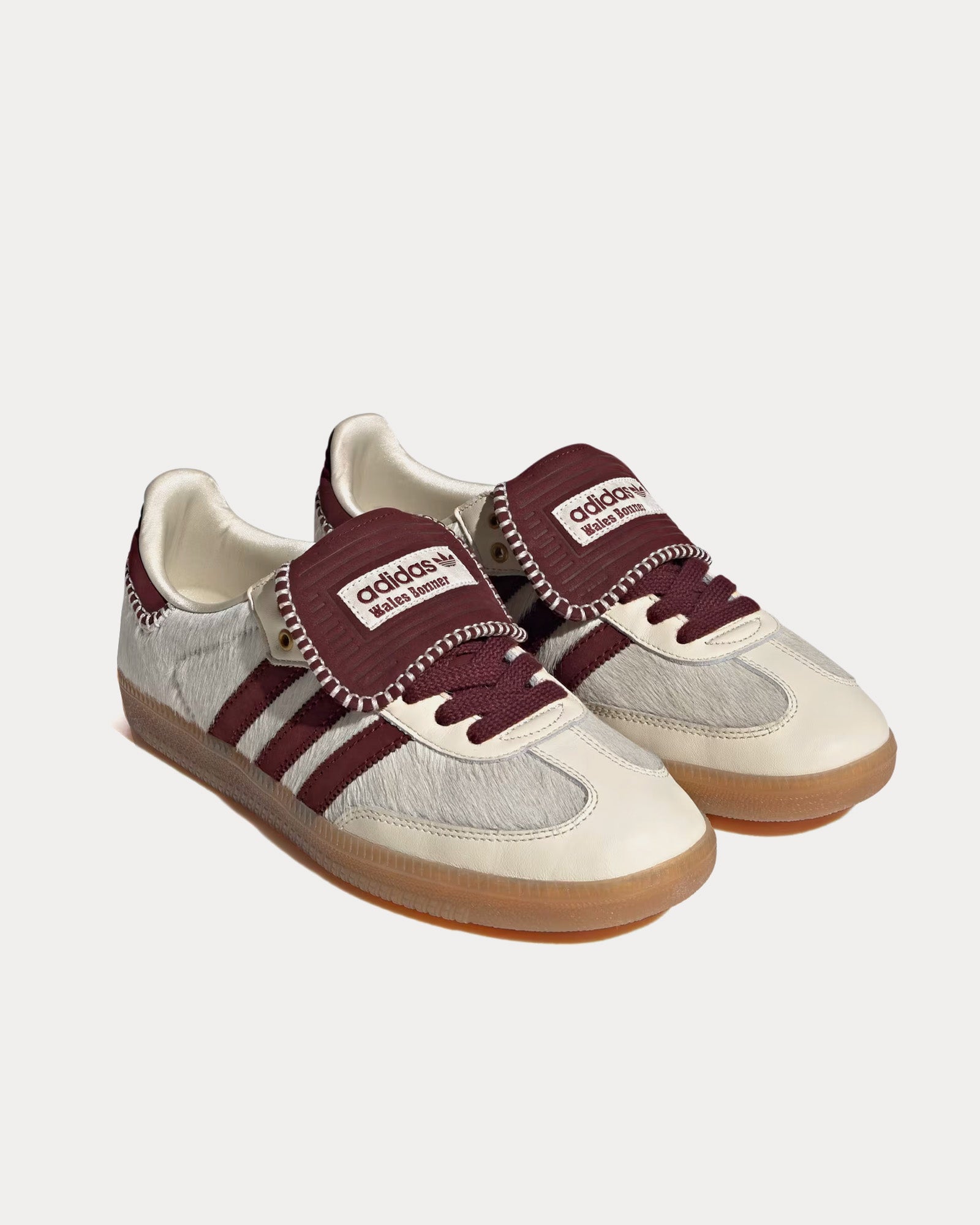 Adidas x Wales Bonner Samba Pony Tonal Cream White / Mystery Brown / Cream White Low Top Sneakers - 3