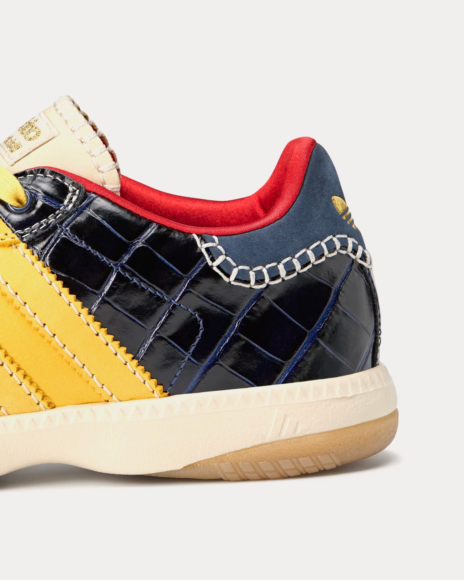 Adidas x Wales Bonner MN Samba St Fade Gold / St Fade Gold / Collegiate Navy Low Top Sneakers - 5