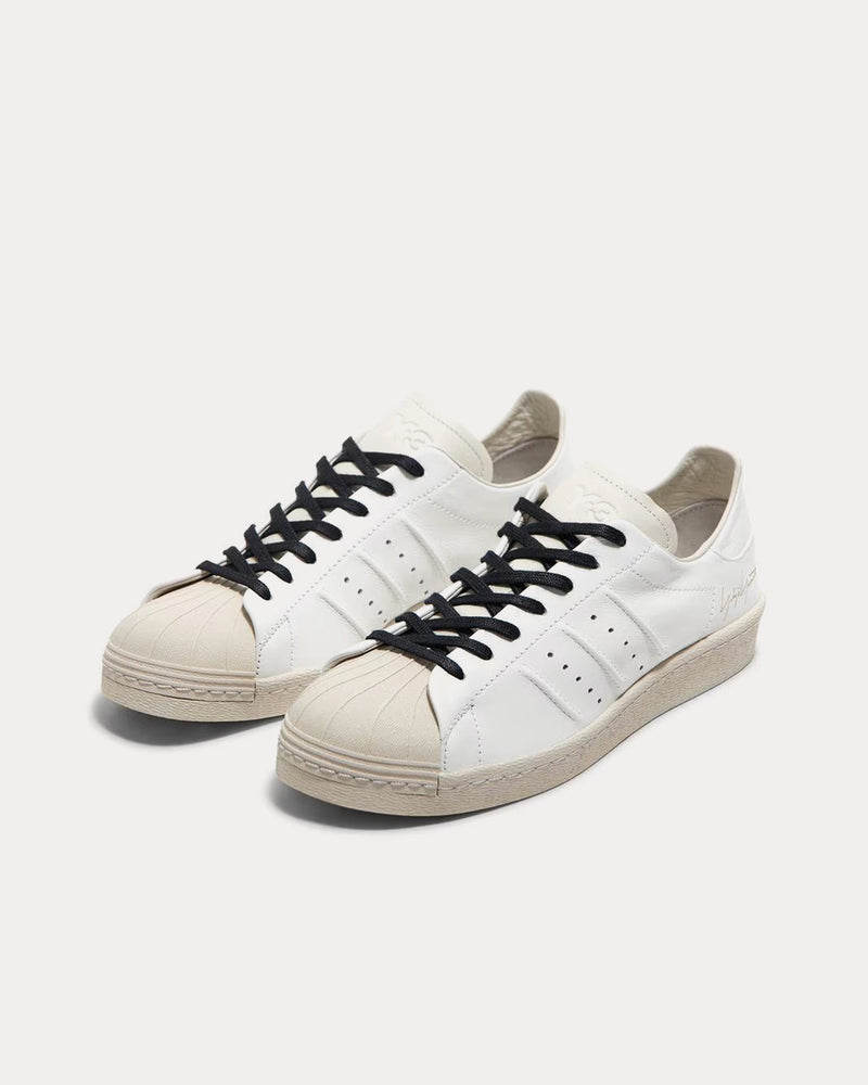 Y-3 Superstar Leather Core White / Talc / Black Low Top Sneakers - 2