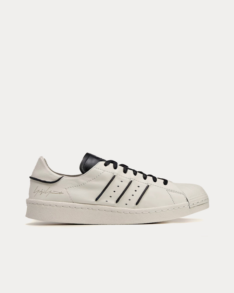 Y-3 Superstar Leather Talc / Talc / Black Low Top Sneakers - 1