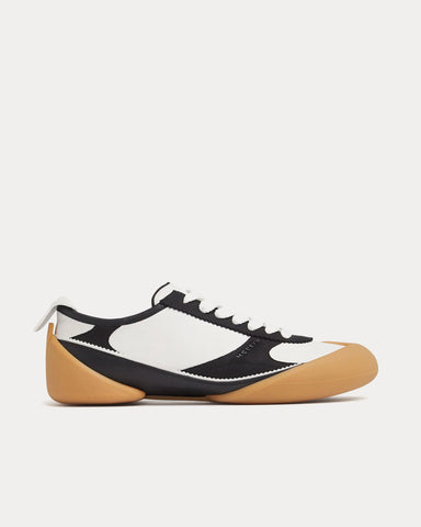 Alexander McQueen Flexion Leather & Rubber Black / White Low Top Sneakers