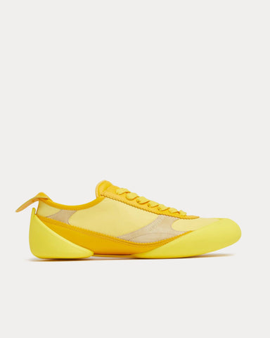 Alexander McQueen Flexion Leather & Rubber Yellow Low Top Sneakers