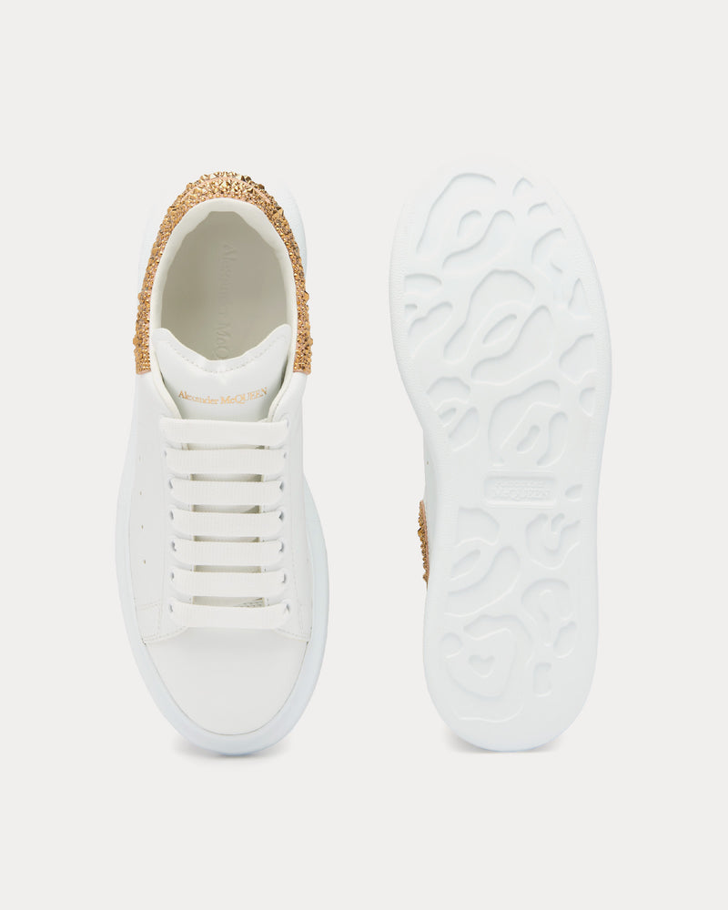 Alexander McQueen Oversized with Crystal Embellished Heel White / Camel Low Top Sneakers - 2