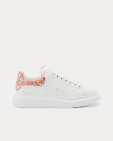 Alexander McQueen Oversized with Crystal Embellished Heel White / Clay Low Top Sneakers