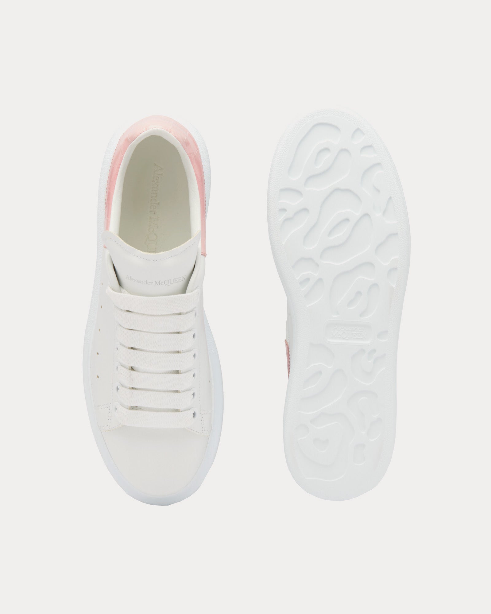 Alexander McQueen Oversized with Croc Heel White / Clay Low Top Sneakers - 2